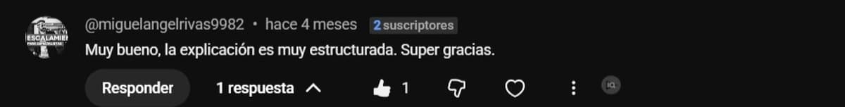 Comentario público en YouTube